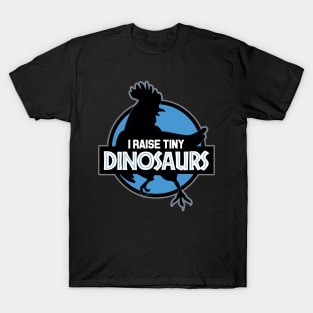 I Raise Tiny Dinosaurs Black & Blue T-Shirt